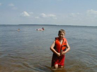 swimming Kagawong Lake